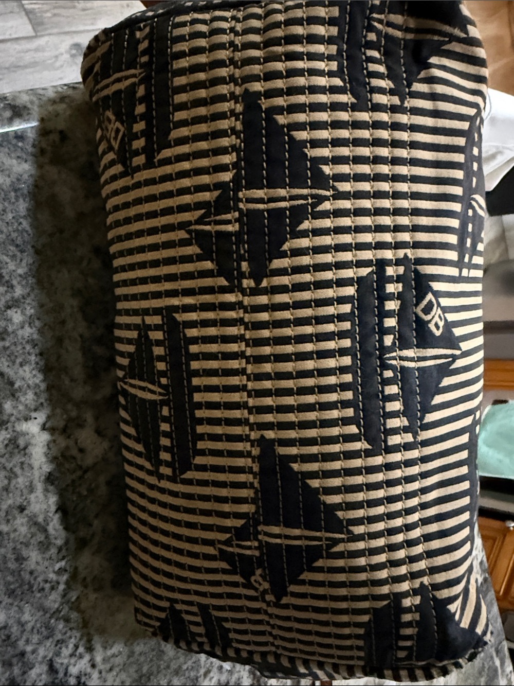 Dooney & Bourke Sailboat Print on Black Stripe Shoulder Bag - Picture 4 of 15